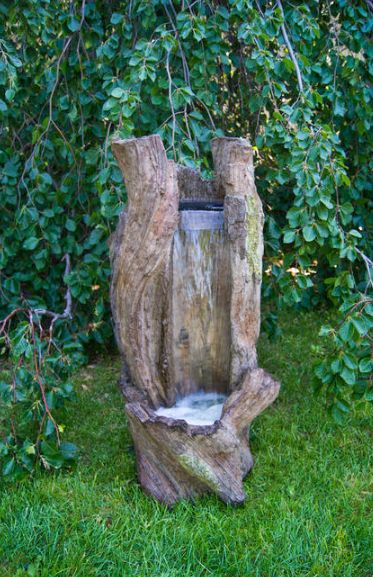 Waterfall Log Fountain by Henri Studio