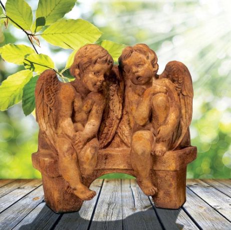 Li'l Angels Talking On Bench by Henri Studio