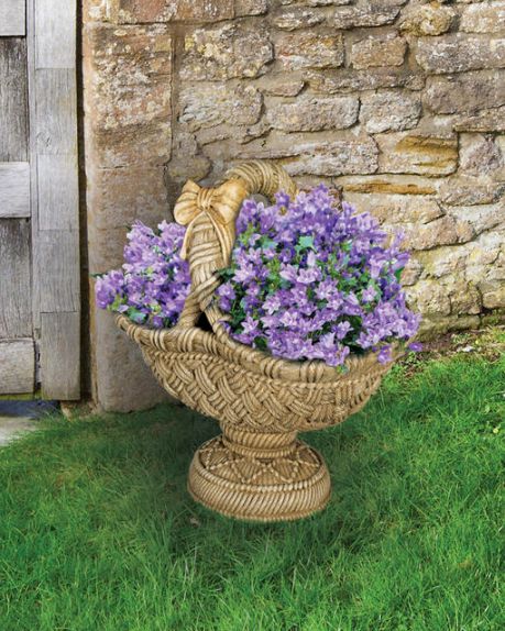 Large Pedestal Basket Planter by Henri Studio